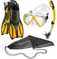 Rapido Mask Fin Snorkel Set, Silicone Snorkel Mask + Dry Snorkel Snorkeling Gear picture