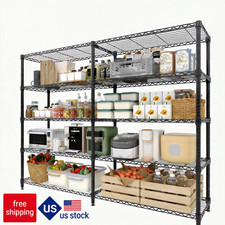 Metal Storage Shelves 5-Tier, Heavy Duty Wire Rack Shelving Unit, Adjustable picture