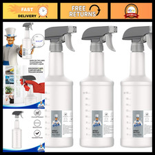 24 oz Empty Plastic Spray Bottles for Cleaning Solutions - 3 Pack, Reusable & Du picture