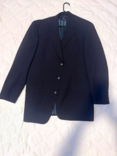 VINTAGE Tommy Hilfiger Men’s Black Wool Suit Jacket USA MADE WITH WOOL picture