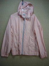 Columbia Women's XL Pink Hooded Windbreaker Lightweight Full Zip Jacket picture