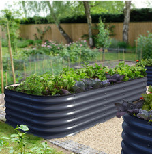 OLLE GARDENS 17IN TALL 12 IN 1 RAISED GARDEN BED - MIDNIGHT GRAY picture