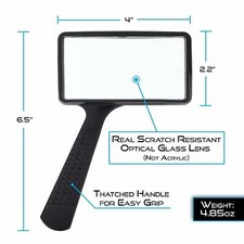 1X Handheld Rectangular 3X Magnifier Magnifying Glass Loupe For Reading Jewelry picture