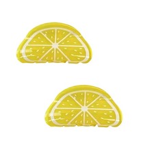 2Pcs Orange Shape Lemon Gripping Clip Fruit Print Hair Claws Non Slip picture
