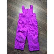 L.L.Bean Kids Snow Bib Overalls 2T Purple Grow Cuffs Insulated Ski Snow Pants picture