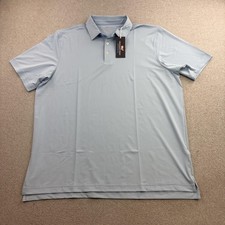 Vineyard Vines On The Go Sankaty Polo Shirt Mens XL Blue Solid Short Sleeve Golf picture