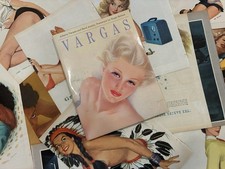 Vintage Esquire Pin-Up Art Lot + 1984 Alberto Vargas Book Calendars Illustration picture