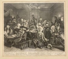 WILLIAM HOGARTH (English 1697-1764) engraving Print The Distrest Poet NO RESERVE picture