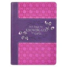 365 Days to Knowing God for Girls (LuxLeather) - Imitation Leather - GOOD picture