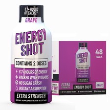 (48 Pack) GAQ Energy Shots, Grape, Energy Lasts Up to 7+ Hours picture