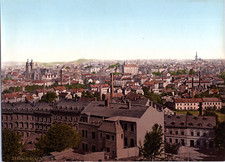 Germany, Plauen i. V. general view. vintage photochrome print, vintage  picture