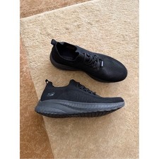 Skechers Easy Spirit Non Slip Black Knit Slip-On Athletic Sneakers picture