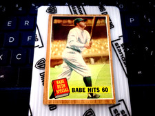 1962 Topps Baseball 139 Ruth 60 Yankees GREEN TINT Can't Stop Crying 😩 Read picture