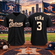 NEW 2026 Astros Jeremy Pena Retro Los Astros 3D Fan Made Jersey Giveaway picture