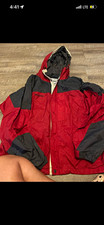 Vintage Columbia Men’s Ski Jacket Hooded Nylon Colorblock Red/Gray XXL Zip picture