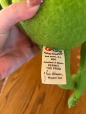 Vintage 1970s Fisher-Price Kermit The Frog Plush Muppet Doll By Jim Henson 850 picture
