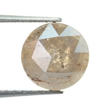 1.50 Ct Natural Rose Cut Unique Champagne Round Loose Stone For Engagement Rings picture