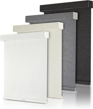 Cordless Blackout Limestone Jacquard Thermal Insulation Shade with Valance picture