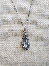 Brighton Retired Alice “Love” Reversible Teardrop Pendant Adjustable Necklace picture