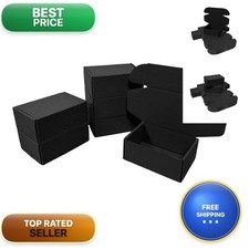 50 Pack 6 x 4 x 2.4 Inches Corrugated Cardboard Mailer Boxes Black picture