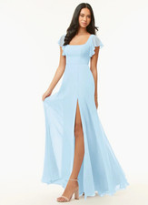 Azazie Bondi Sky Blue Bridesmaid Dress Size A18 picture
