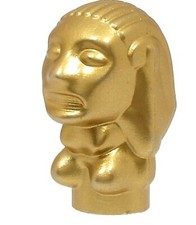 LEGO Minifig Metallic Gold IDOL Indiana Jones Head Temple Statue Treasure 77015 picture