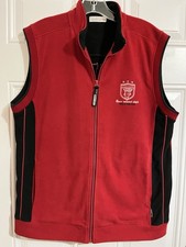 Vintage Fido Dido 7-Up Vest Full Zip Fleece Red Black Men’s L Casual picture