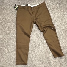 Dickies FLEX Twill Work Pants Skinny Straight Fit Brown 40x30 WP811TB picture