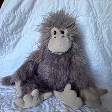 RARE HTF Retired Jellycat London Shaggy Baggy Monkey Purple/Gray 20