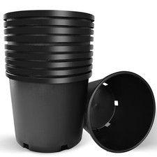 10 Pcs 10 Gallon Black Plastic Plant Nursery Pot Container Grow Flower Garden picture