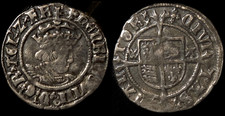 Henry VIII Silver Halfgroat Canterbury Warham S.2343 1526-32 Good Fine picture