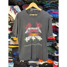 Vintage 1994 Metallica Master of Puppets T-Shirt Giant Tag Faded Black XL picture
