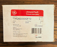 GE THQB2150GFT2 GFI Circuit Breaker 50A 2-Pole Bolt-On 120/240VAC picture