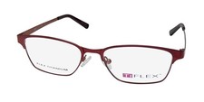 NEW TIFLEX 2103 EYEGLASS FRAME 52-16-135 TITANIUM FULL-RIM CAT EYE RED WOMENS picture
