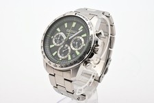 SEIKO 6T63-00D0  Chronograph Black Dial Men's Watch 40mm (NEAR MINT） picture