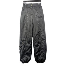 Vintage Skea Black Satin Insulated Ski Pants Made in USA Women Size 12 Retro picture