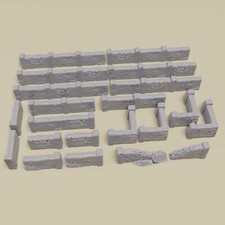 North Africa Tall Desert Style Walls - Terrain for  28mm, 20mm, HO and 15mm picture