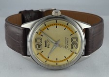 Vintage HMT Pilot Hand Winding Yellow Dial Men Wristwatch | 17 Jewels picture