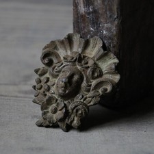 Antique late 17th century cast copper alloy decorative mount, baroque, English  picture