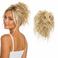 CAISHA XXL Premium Synthetic Bun Chignon Updo Lightblond G5F picture