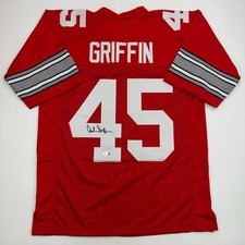 Autographed/Signed Archie Griffin Ohio State Red College Jersey BAS COA picture