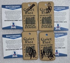 QUIET RIOT LOT OF 4 SIGNED PASSES BECKETT COA AUTOGRAPHED BAND PRESENT GIFT RARE picture