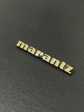 GENUINE MARANTZ BADGE  LOGO EMBLEM GOLD/BLACK ALUMINUM-EXCELLENT CONDITION picture