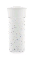 Ello Ogden Ceramic Travel Tumbler 16oz White Multicolor Specks/BPA Lid Insulated picture