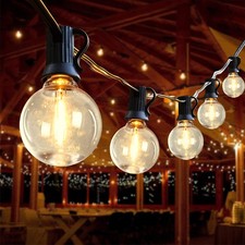 100FT - 200FT Outdoor String Lights LED Patio Waterproof Shatterproof G40 Bulbs picture