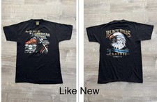 Vtg Harley Davidson 3D Emblem 2 Side 3D T-Shirt Sz L Made in USA picture