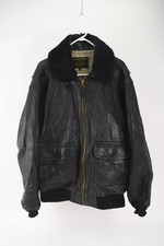 VTG Schott Mens Black G-1 US Navy Leather Jacket Origin Korea Size XL picture