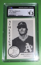 CGC 9.5 1984 Jose Canseco Chong Modesto HOLY GRAIL CARD POP 1 OAKLAND A’S Tough picture