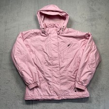 Columbia Vertex Winter Jacket Women Large Pink Hooded Fleece Lined Ski Snow Coat picture