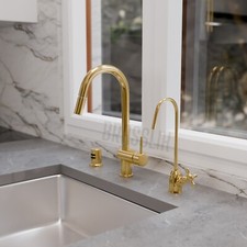 Unlacquered Solid Brass Kitchen Faucet, Pull Down faucet, Kitchen pullout faucet picture
